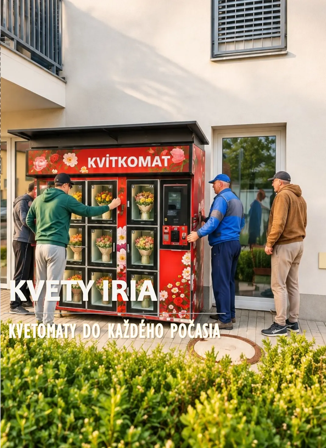 Venkovní květomat na 10 kytic — sídliště, Česká republika