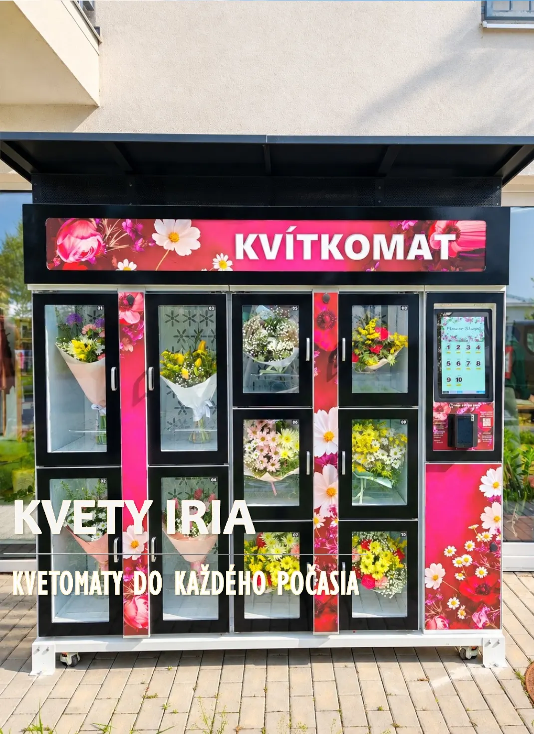 Venkovní květomat na 10 kytic v Otrokovicích