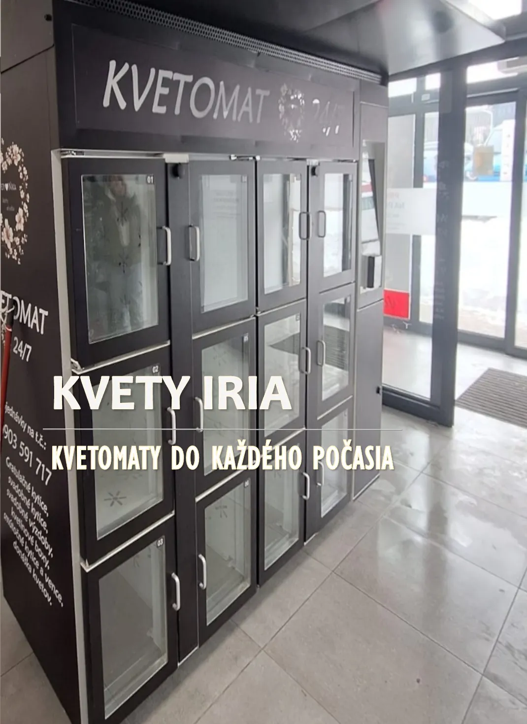Venkovní květomat na 12 kytic — obchodní centrum Košice Pereš