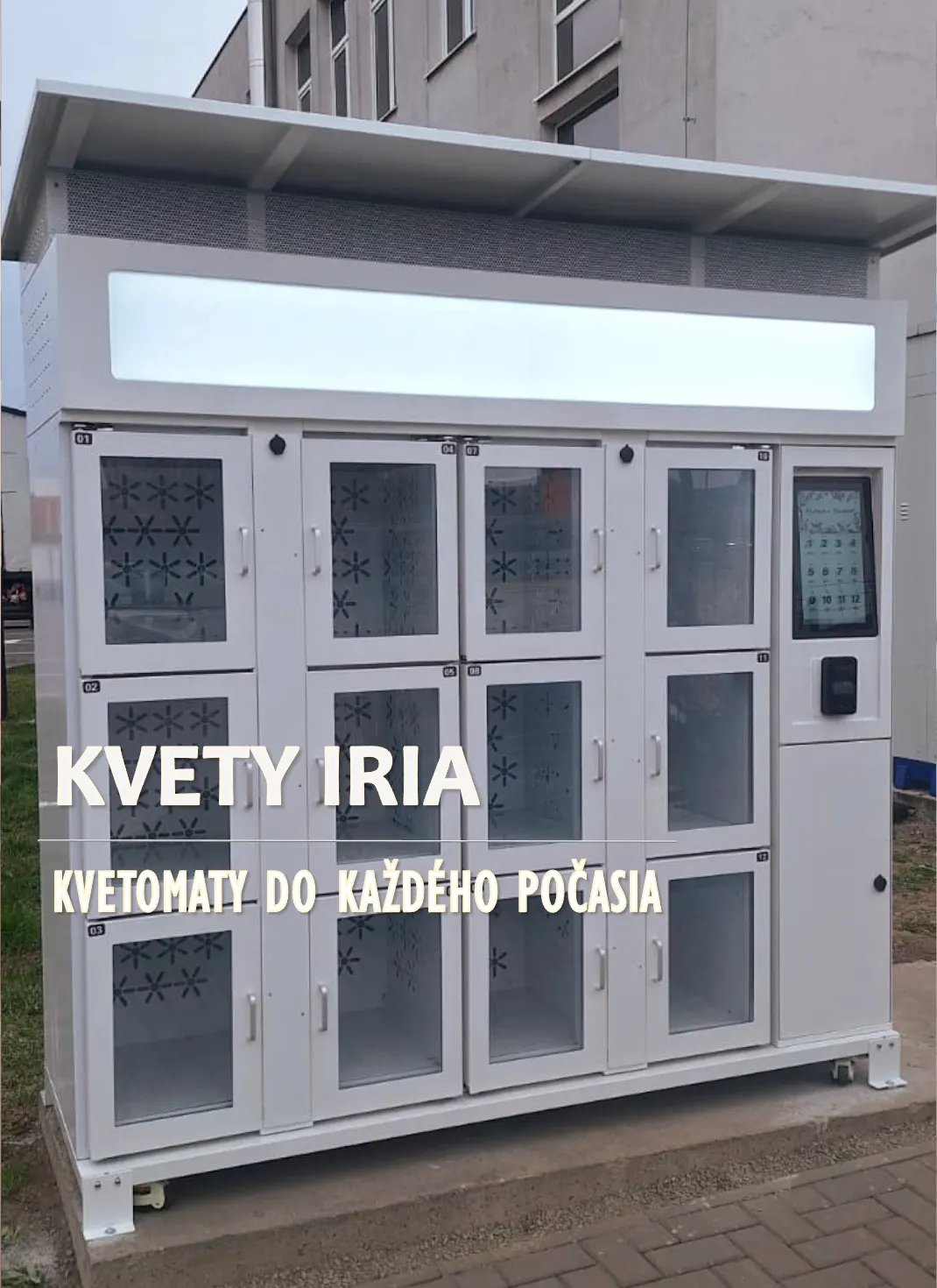 Venkovní květomat na 12 kytic — sídliště Zábřeh