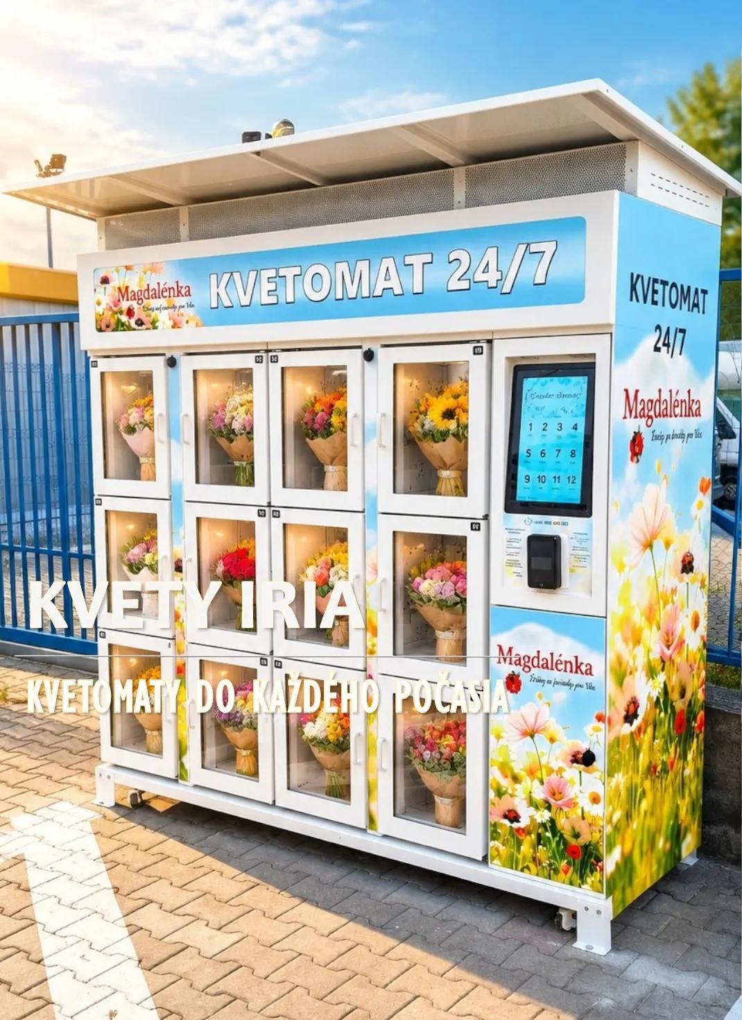 Venkovní květomat na 12 kytic v Pezinku