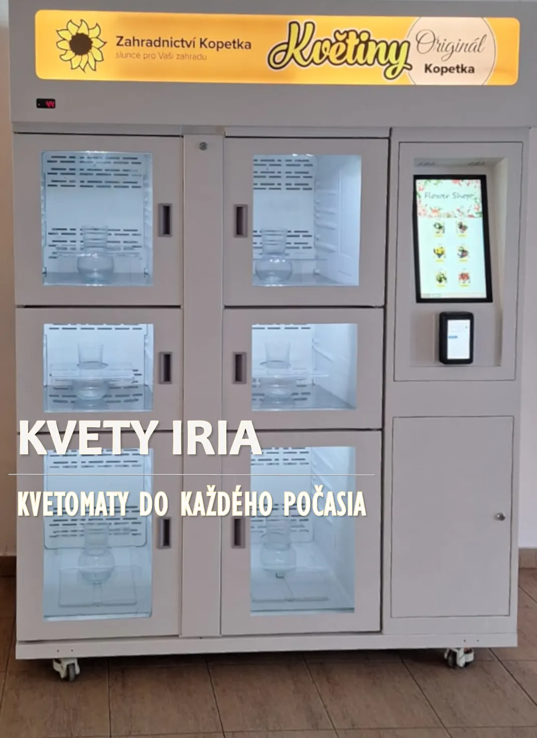 Interiérový květomat na 6 kytic — nemocnice Ivančice