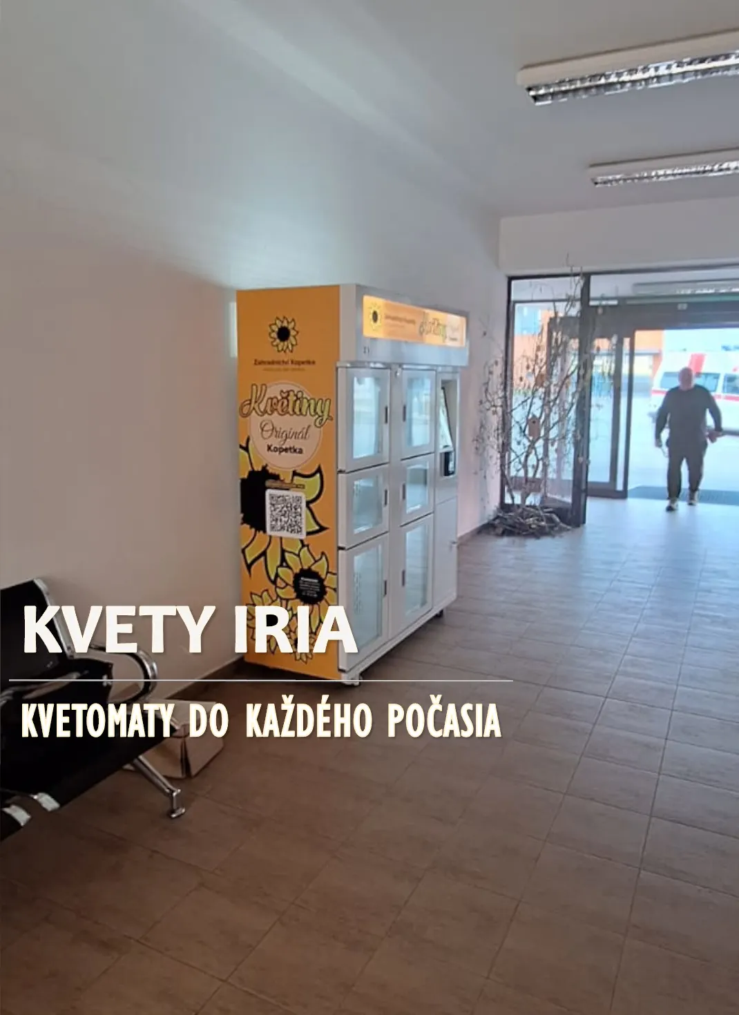 Interiérový květomat na 6 kytic v nemocnici Ivančice