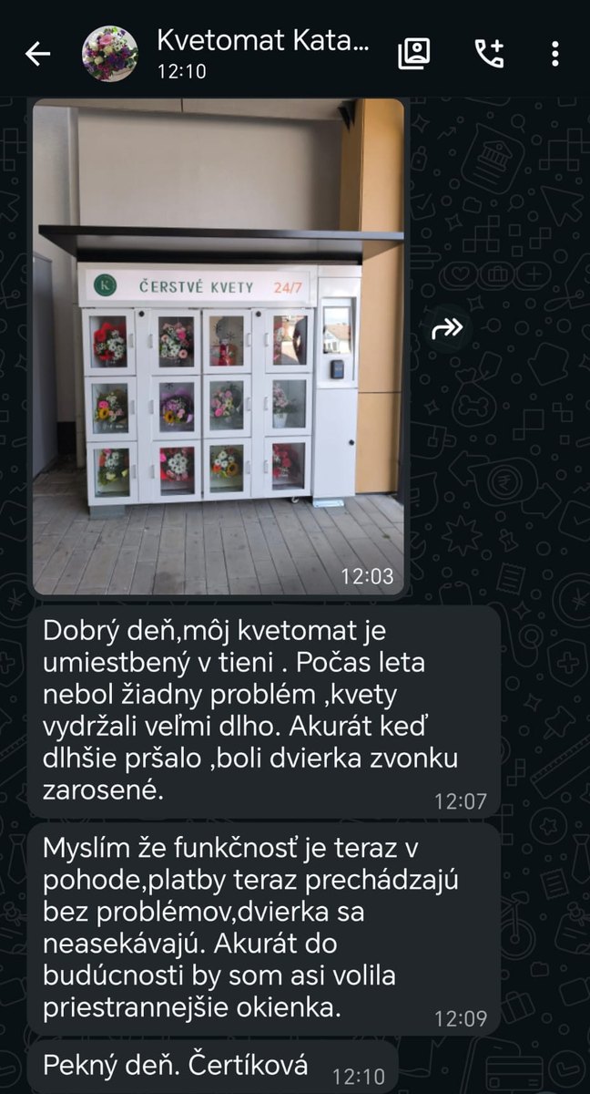 Zpráva paní Čertíkové o květomatu Kata